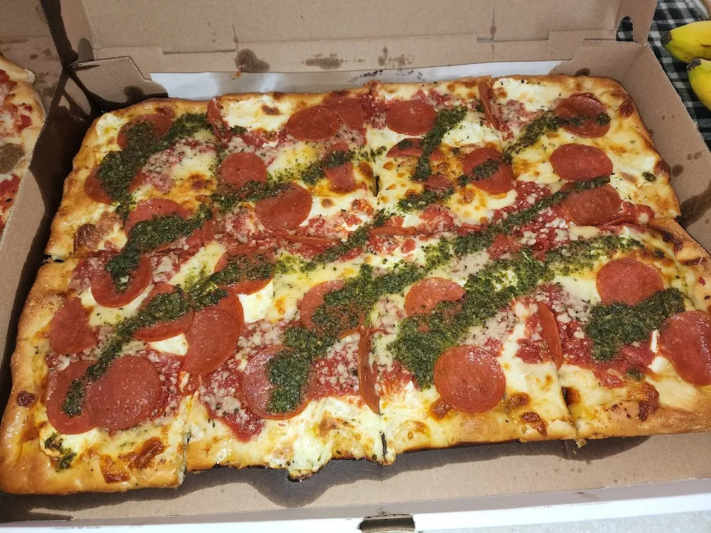 Grandma Pie with Pepperoni