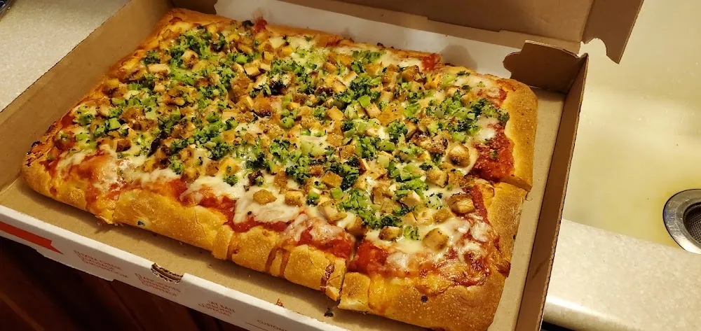 Square Pie with Chicken and Broccoli